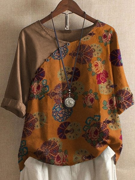 Katarina™ | Losse Blouse met Bloemenmouwen