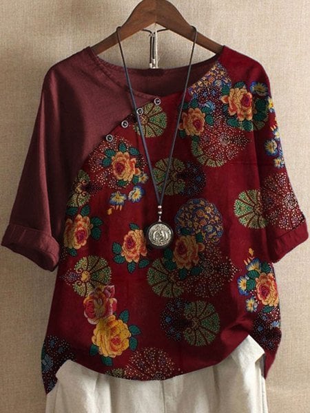 Katarina™ | Losse Blouse met Bloemenmouwen