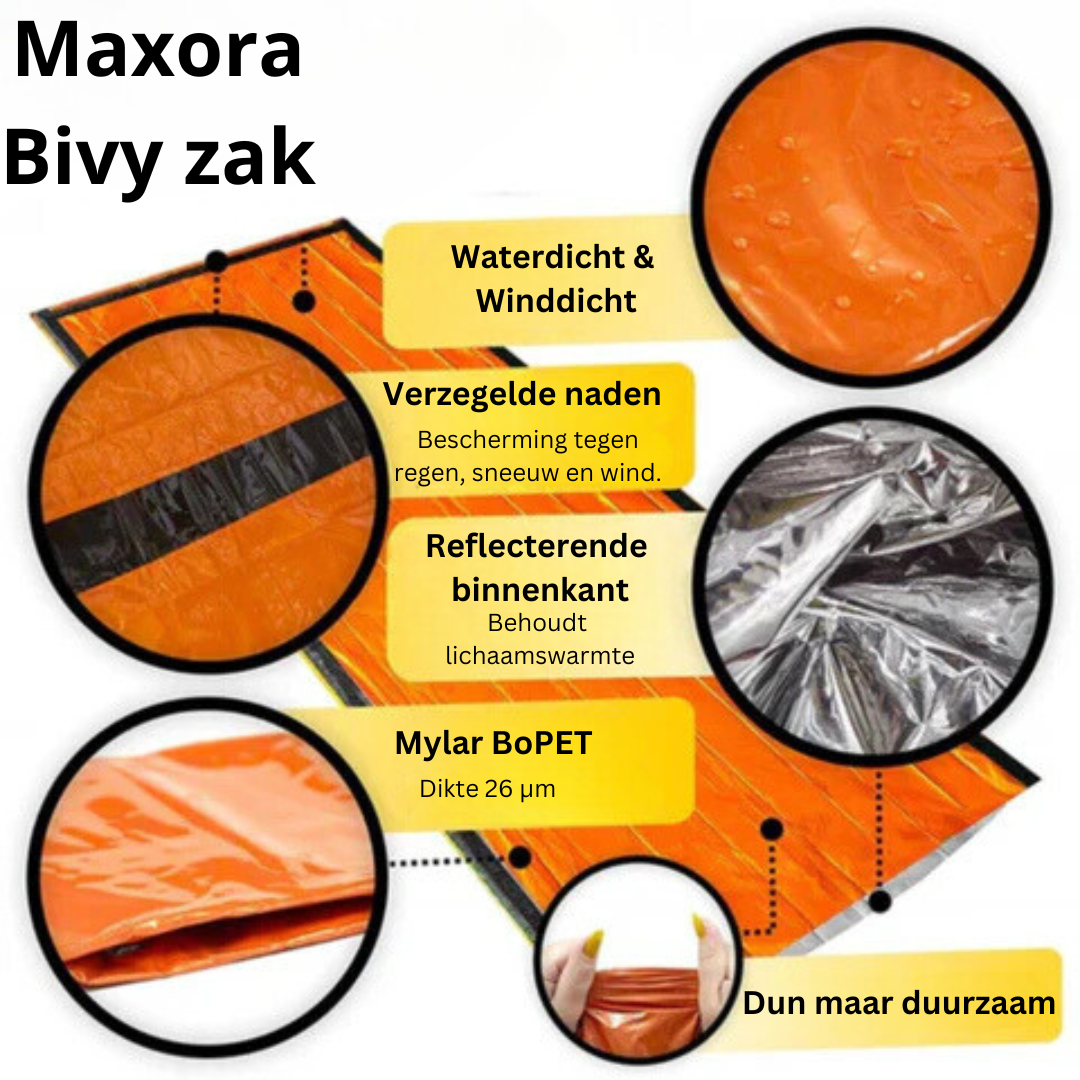Noodhulp Thermoslaapzak + Noodfluit