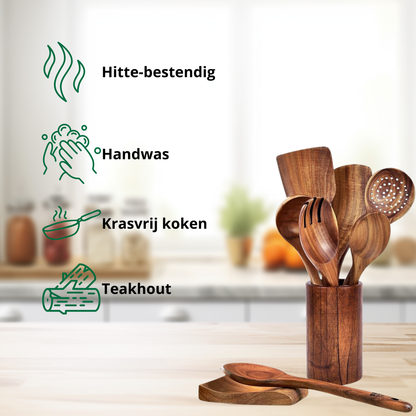 EcoCulinair® Keukengerei Set 7-Delig + Houder