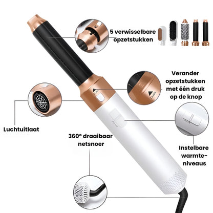 Maxora - 5-in-1 Luxe Haarstyler